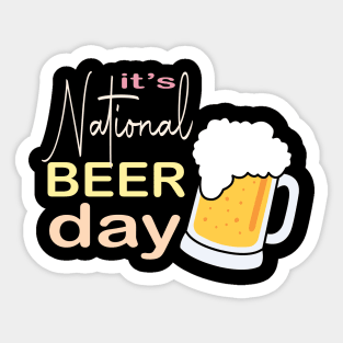 National Beer day Sticker